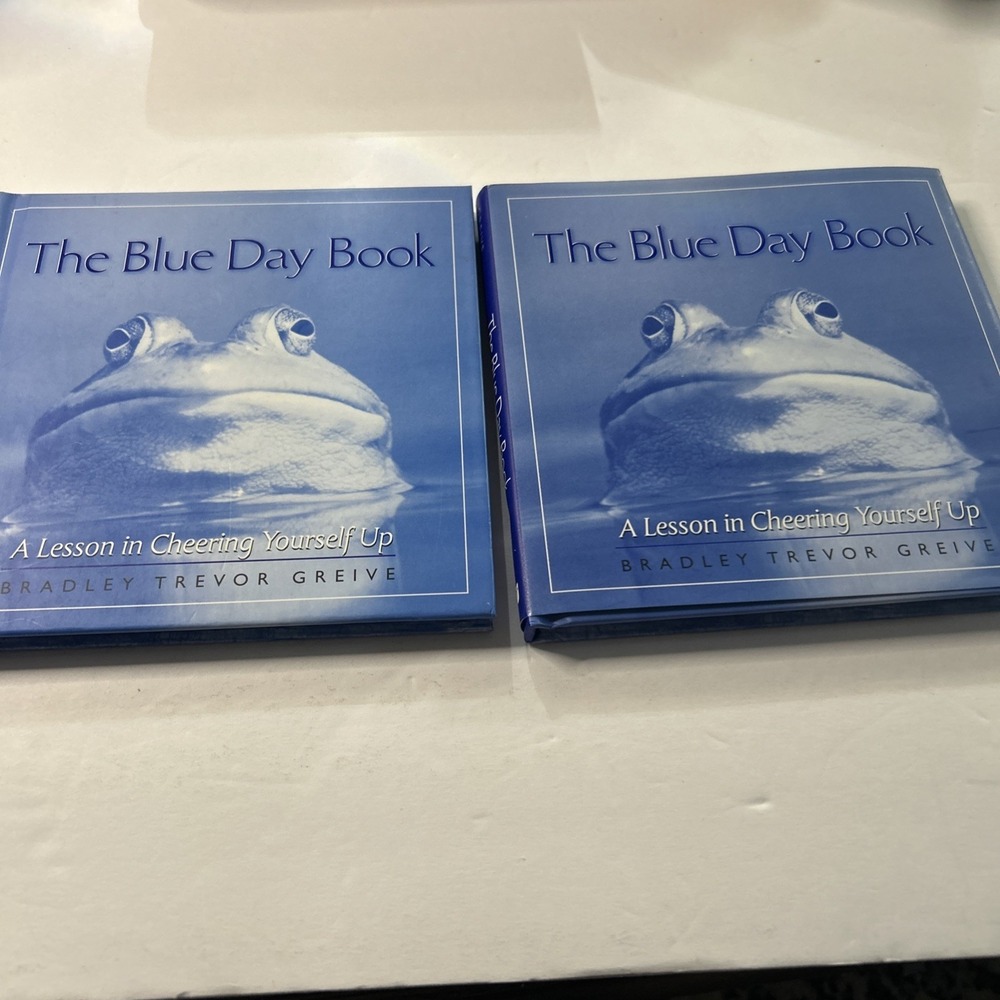 "THE BLUE DAY BOOK" A LESSON IN CHEERING YOURSELF UP. 2 Copies